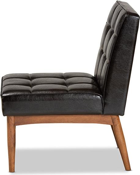 Wholesale Interiors Dining Chairs - Sanford Mid-Century Dining Chair Dark Brown & Walnut Brown
