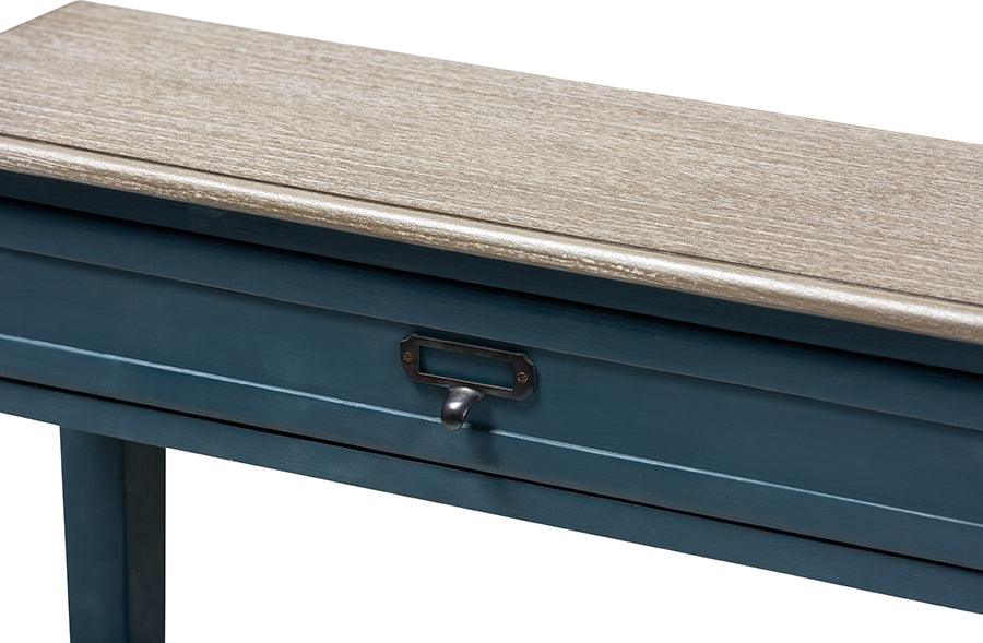 Wholesale Interiors Consoles - Dauphine French Provincial Blue Spruce Fiinished Wood Accent Console Table