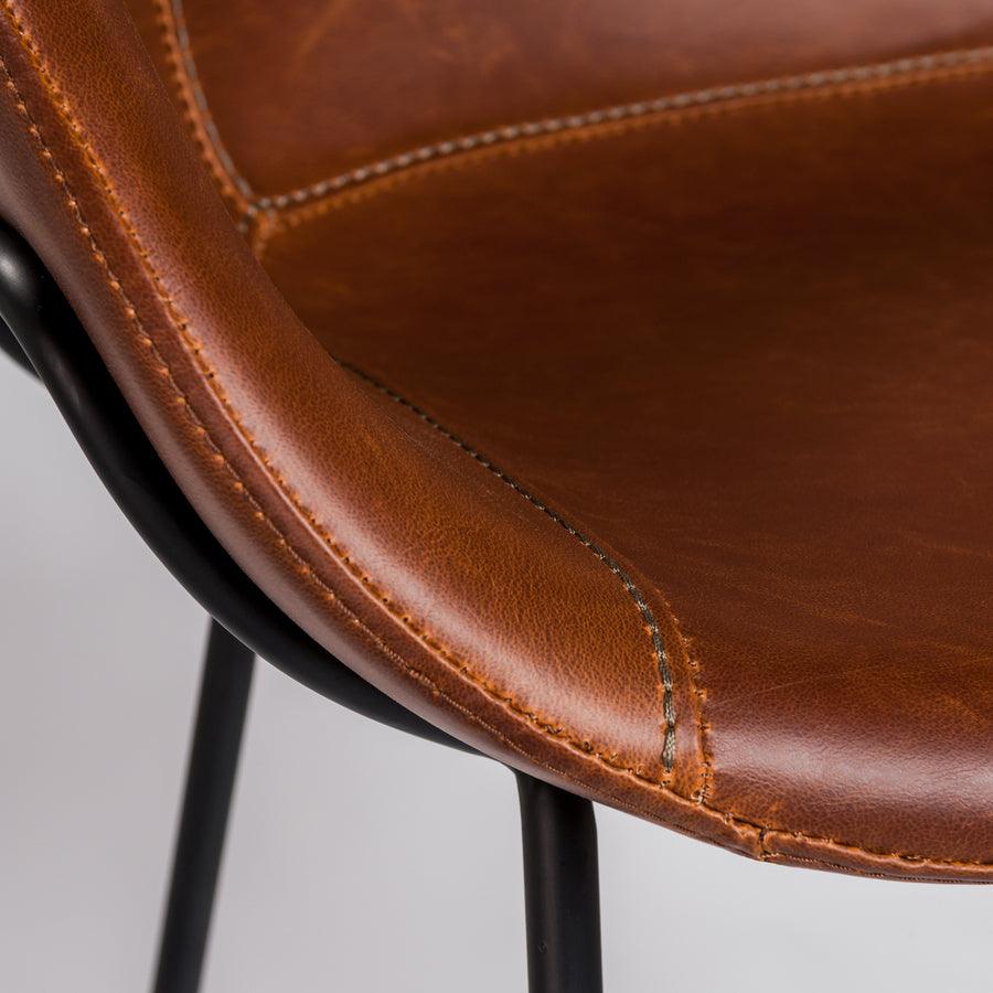 Euro Style Barstools - Zach-C Counter Stool in Dark Brown and Black Frame and Legs - Set of 2