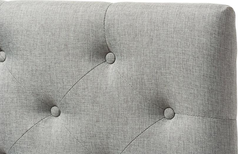 Wholesale Interiors Headboards - Viviana Modern and Contemporary Grey Fabric Button-Tufted Twin Size Headboard