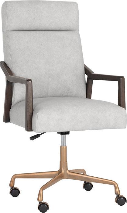 SUNPAN Task Chairs - Collin Office Chair Saloon Light Gray Leather
