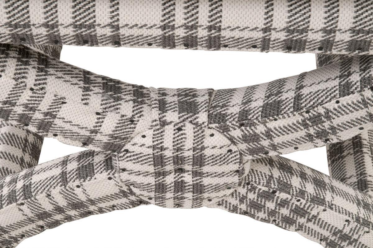 Essentials For Living Ottomans & Stools - Gaston Ottoman Tartan Charcoal
