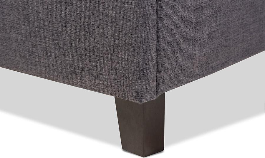Wholesale Interiors Beds - Lea Queen Bed with Storage Dark Gray