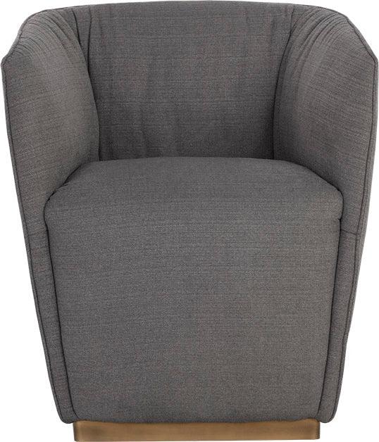 SUNPAN Dining Chairs - Vain Wheeled Dining Armchair - Zenith Graphite Grey