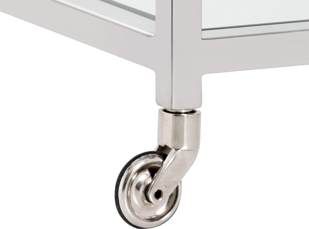 SUNPAN Bar Units & Wine Cabinets - Margo Bar Cart Silver Glass