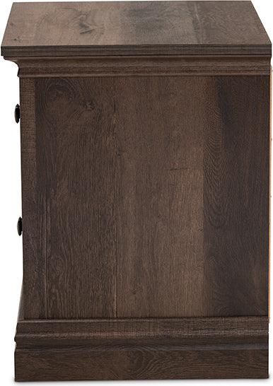 Wholesale Interiors Nightstands & Side Tables - Nolan 2 Drawer Nightstand Brown & Black