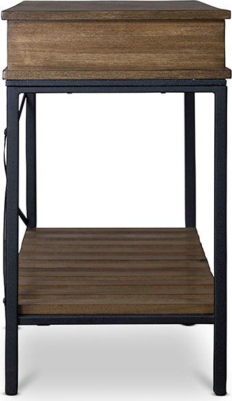 Wholesale Interiors Consoles - Newcastle Wood and Metal Console Table-Criss-Cross