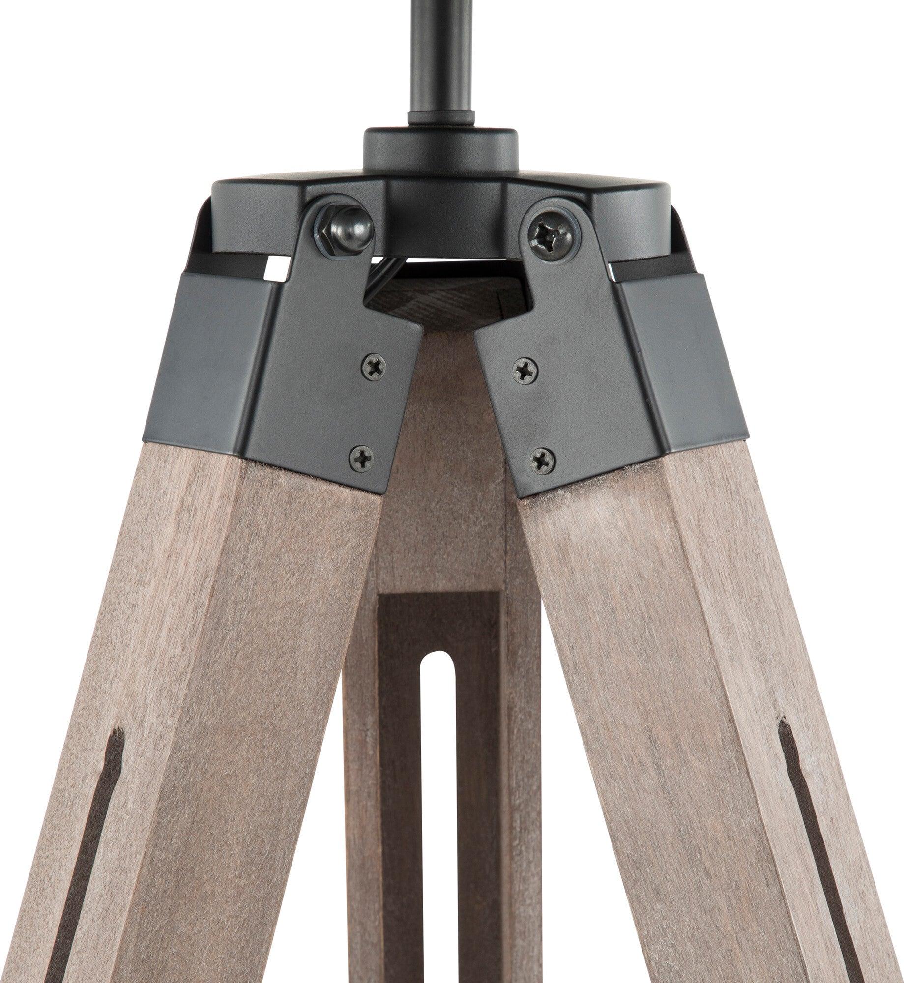 Lumisource Floor Lamps - Compass Floor Lamp Gray Washed & Black