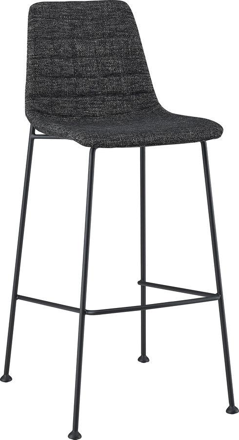 Euro Style Barstools - Elma-B Bar Stool In Black Fabric with Matte Black Frame and Legs - Set Of 2