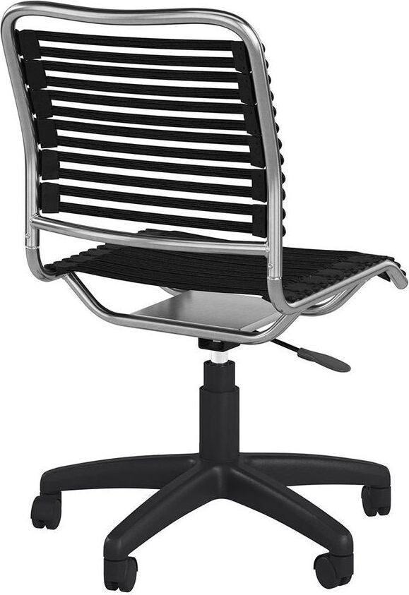 Euro Style Task Chairs - Allison Bungie Flat Low Back Office Chair Black