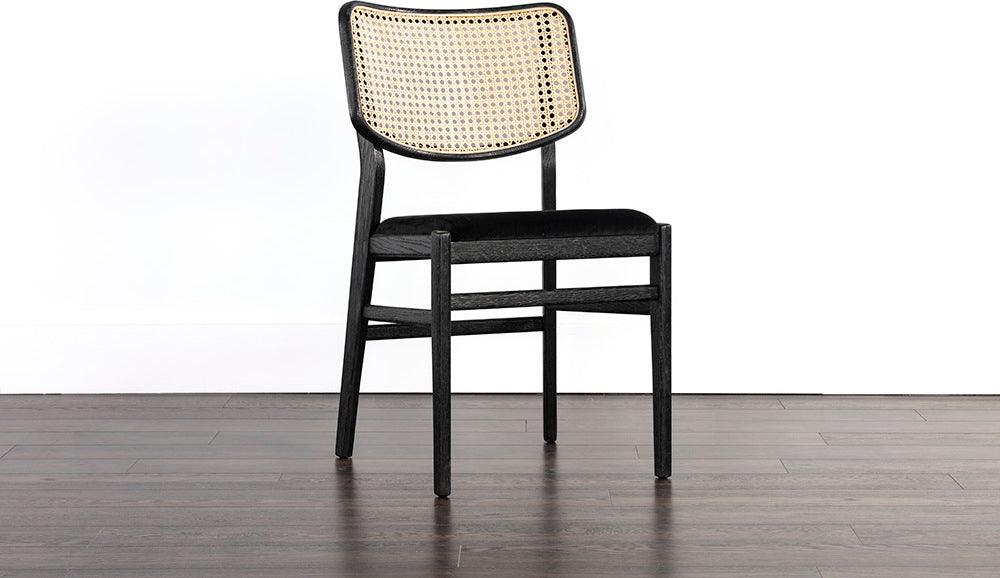 SUNPAN Dining Chairs - Annex Dining Chair - Black - Velvet Black (Set of 2)