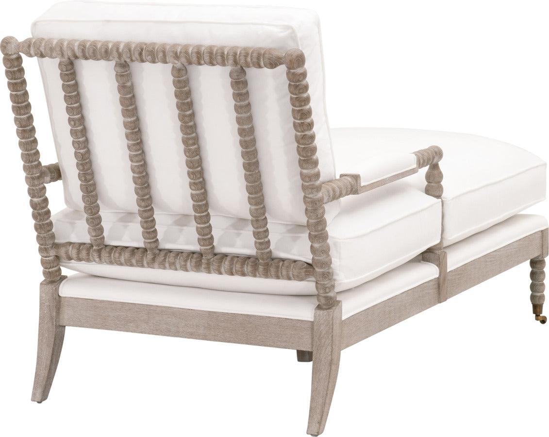 Essentials For Living Sleepers & Futons - Rouleau Chaise Lounge LiveSmart Peyton Pearl & Natural Gray Oak