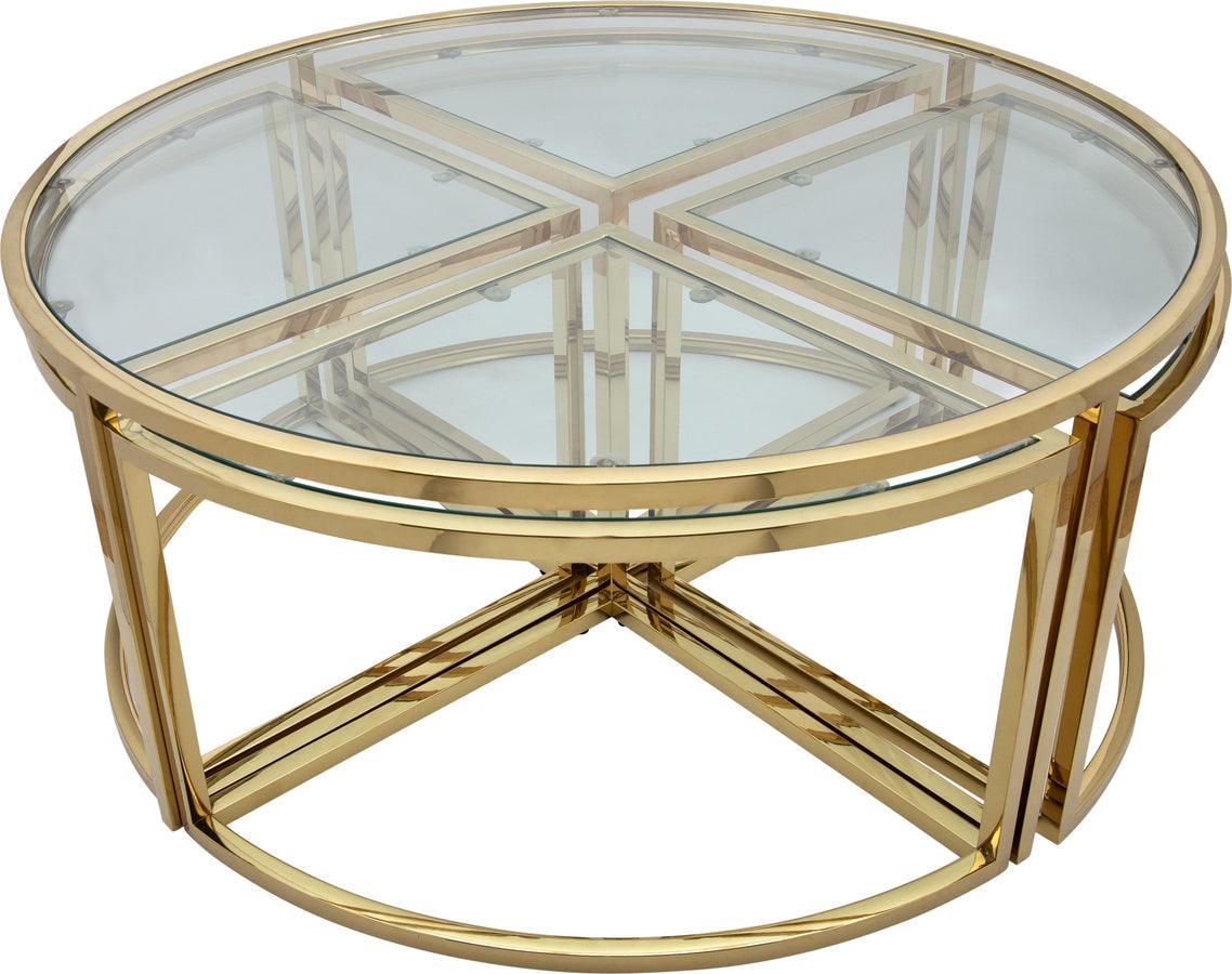 Sagebrook Home Side & End Tables - Metal Pull Out Coffee Table, Gold