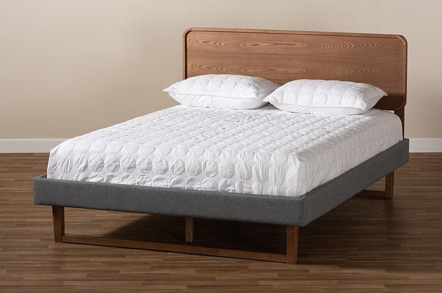 Wholesale Interiors Beds - Ayla King Bed Gray & Walnut