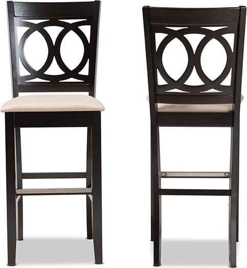 Wholesale Interiors Barstools - Carson Espresso Brown Finished Wood 2-Piece Bar Stool Set