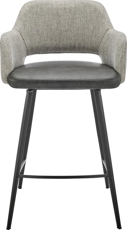 Euro Style Barstools - Desi Swivel Counter Stool Gray