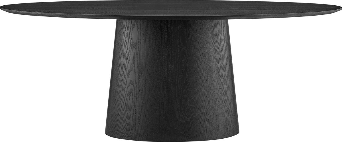 Euro Style Dining Tables - Deodat 79-inch Oval Dining Table in Matte Black