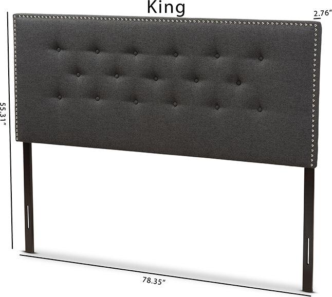 Wholesale Interiors Headboards - Windsor King Headboard Dark Gray