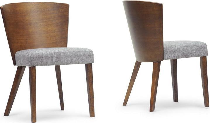 Wholesale Interiors Dining Chairs - Sparrow Brown and "Gravel" Wood Modern Dining Chair (Set of 2)