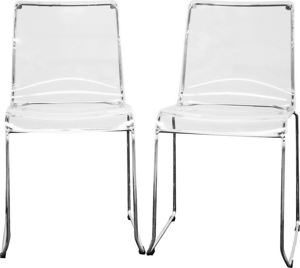 Wholesale Interiors Dining Chairs - Lino Transparent Clear Acrylic Dining Chair (Set of 2)