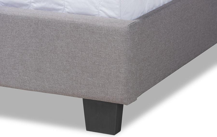 Wholesale Interiors Beds - Ansa Modern And Contemporary Grey Fabric Upholstered King Size Bed