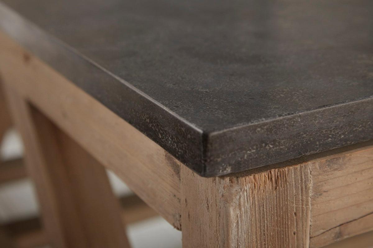 Essentials For Living Coffee Tables - Blue Stone Square Coffee Table Smoke Gray Pine & Bluestone
