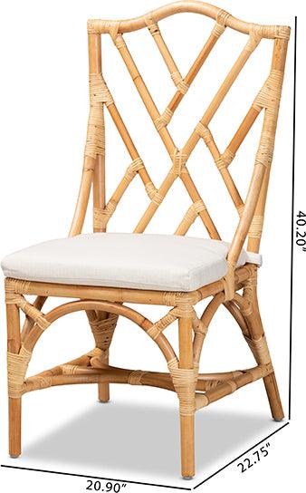 Wholesale Interiors Accent Chairs - Sonia Natural Finished Rattan Dining Chair