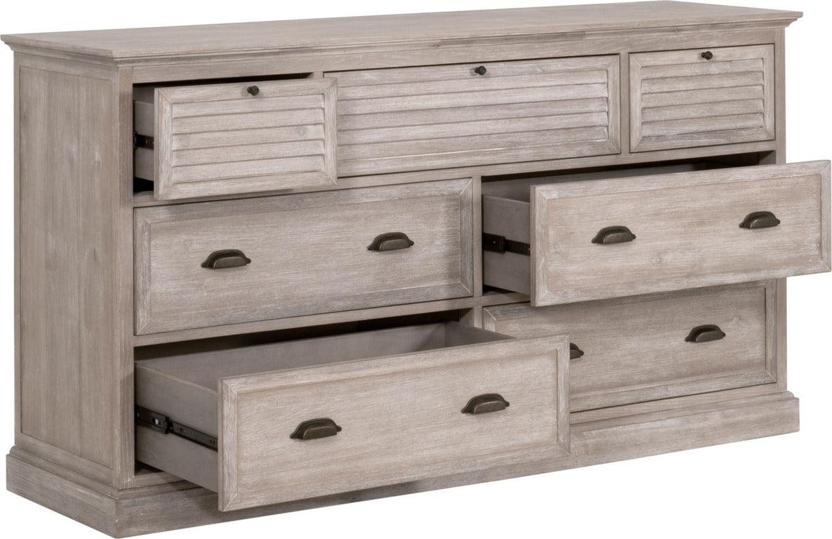 Essentials For Living Dressers - Eden 7-Drawer Media Dresser Natural Gray Acacia