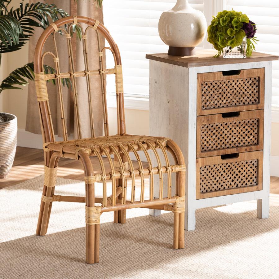 Wholesale Interiors Dining Chairs - Athena Modern and Contemporary Natural Finished Rattan Dining Chair