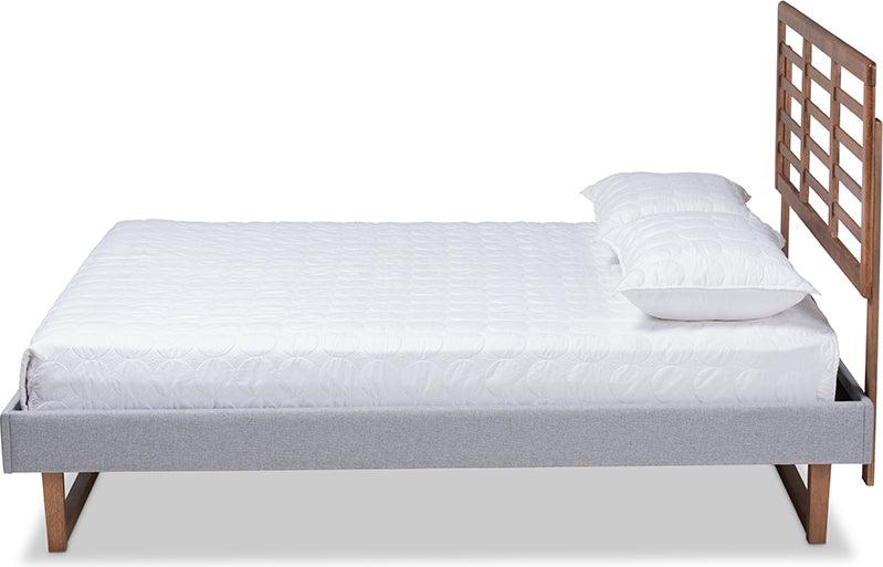 Wholesale Interiors Beds - Luciana King Bed Light Gray & Ash walnut