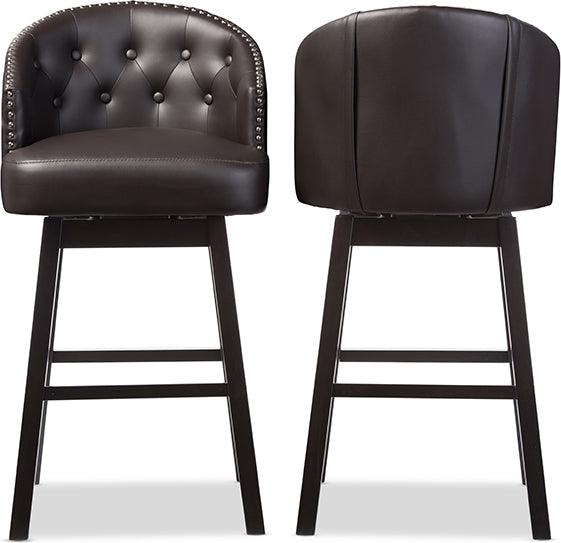 Wholesale Interiors Barstools - Avril Bar Stool Brown (Set of 2)