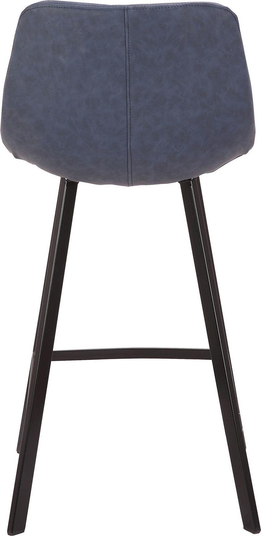 Lumisource Barstools - Outlaw Counter Stool Blue & Black Legs (Set of 2)
