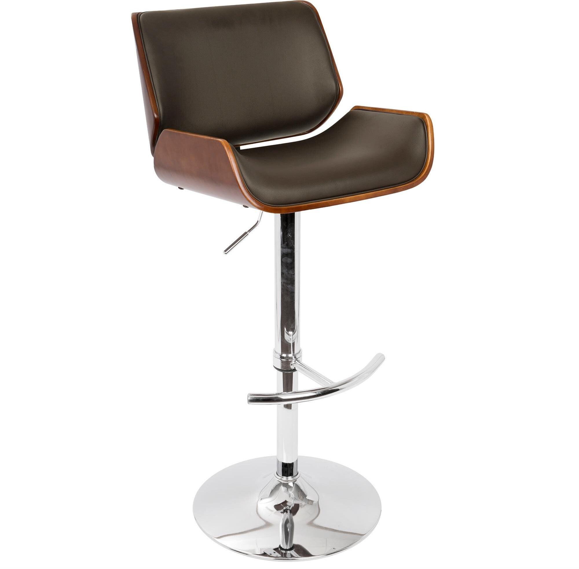 Lumisource Barstools - Santi Barstool Cherry & Brown