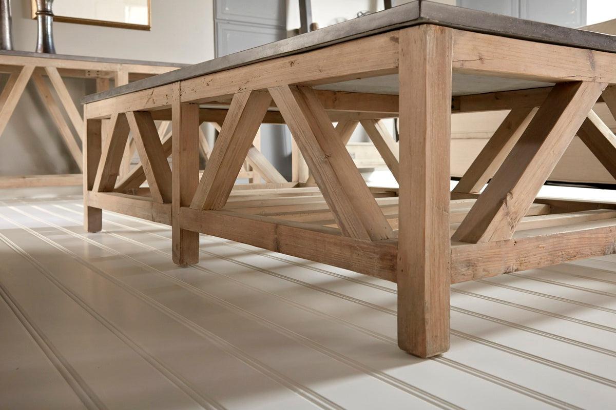 Essentials For Living Coffee Tables - Blue Stone Coffee Table Smoke Gray Pine & Bluestone