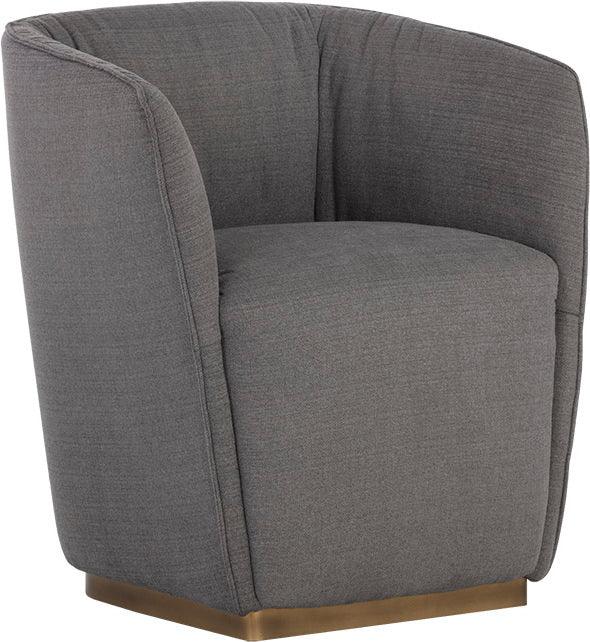 SUNPAN Dining Chairs - Vain Wheeled Dining Armchair - Zenith Graphite Grey