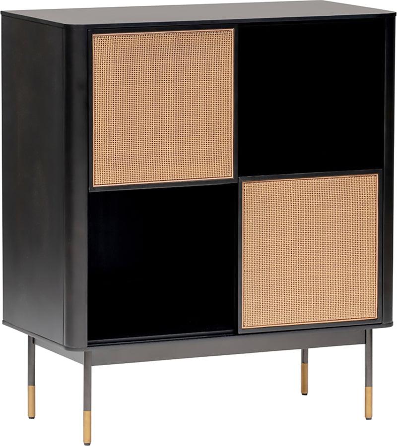 Euro Style Buffets & Cabinets - Miriam 33" Cabinet Black & Natural