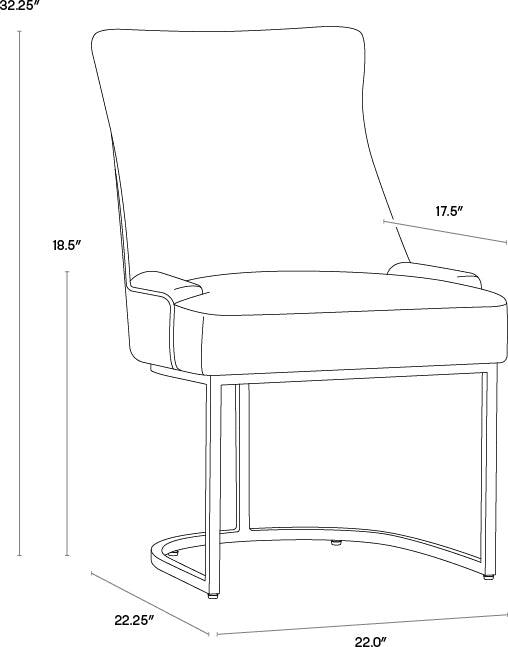 SUNPAN Dining Chairs - Florence Dining Chair - Abbington Black (Set of 2)