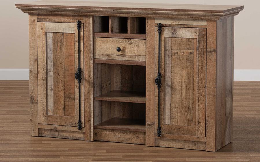 Wholesale Interiors Buffets & Sideboards - Albert Contemporary Rustic Finished Wood 2-Door Dining Room Sideboard Buffet
