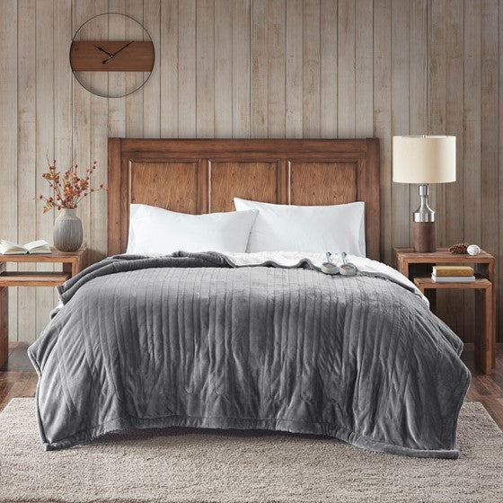 Olliix.com Heated Blankets - Blanket Grey