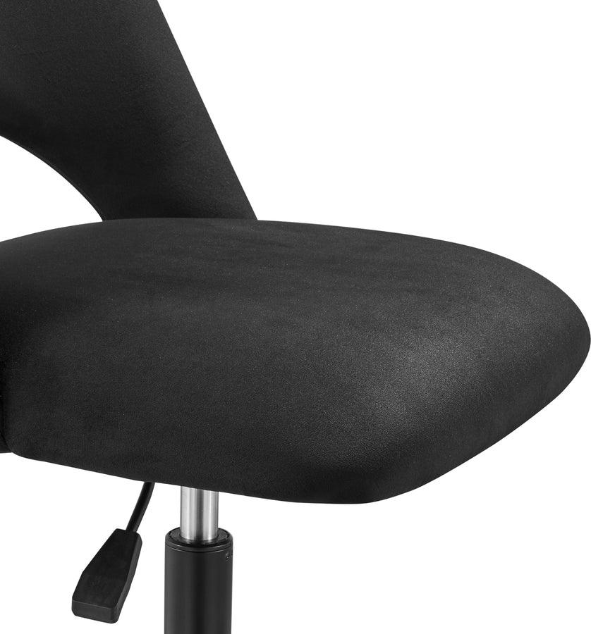 Euro Style Task Chairs - Alby Office Chair in Black with Black Base
