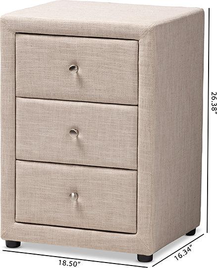 Wholesale Interiors Nightstands & Side Tables - Tessa Nightstand Beige