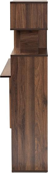 Wholesale Interiors Desks - Foster Walnut Brown Finished Wood Storage Desk with Shelves