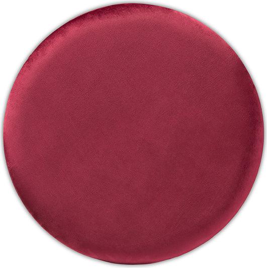Wholesale Interiors Ottomans & Stools - Marisa Glam and Luxe Red Velvet Fabric Upholstered Gold Finished Storage Ottoman