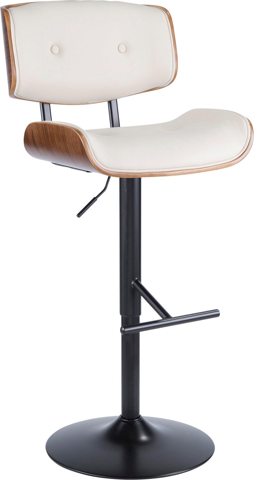 Lumisource Barstools - Lombardi Barstool Walnut & Cream