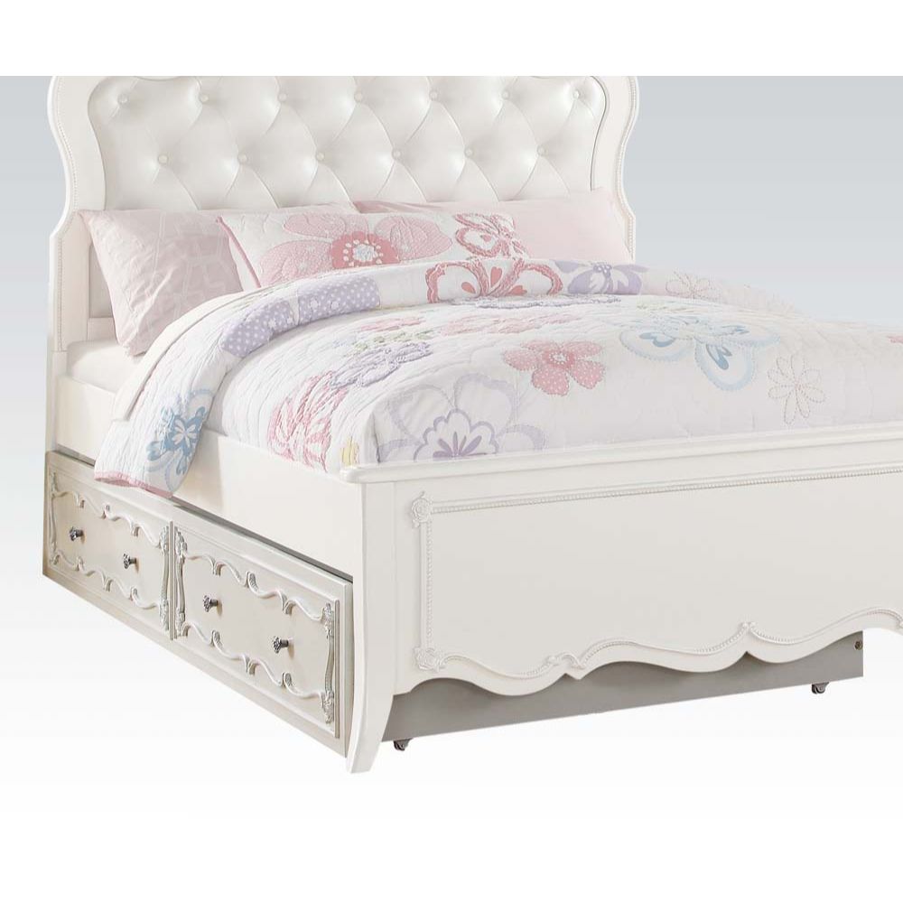 ACME Beds - ACME Edalene Trundle (Twin), Pearl White