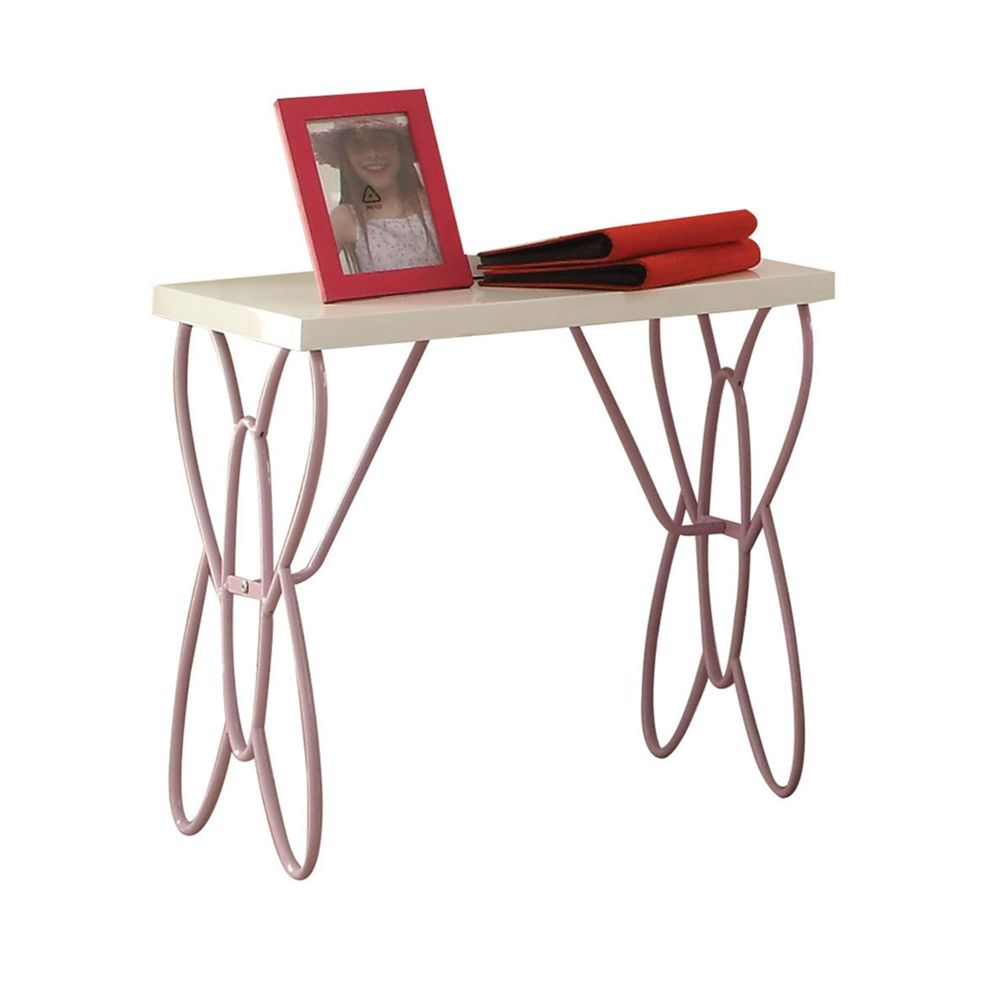 ACME Nightstands & Side Tables - ACME Priya II Nightstand, White & Light Purple