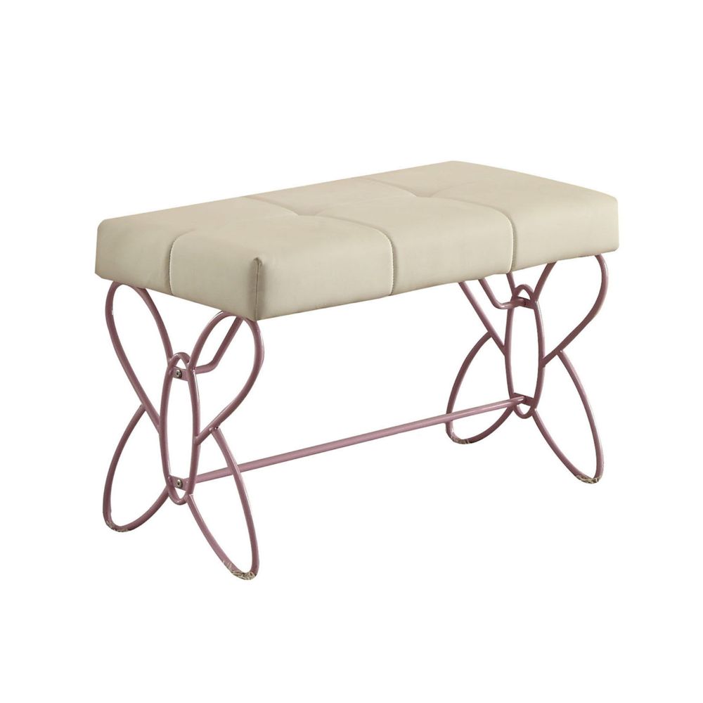 ACME Benches - ACME Priya II Bench, White & Light Purple