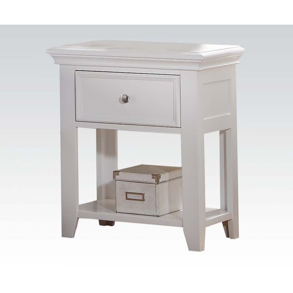 ACME Nightstands & Side Tables - ACME Lacey Nightstand, White