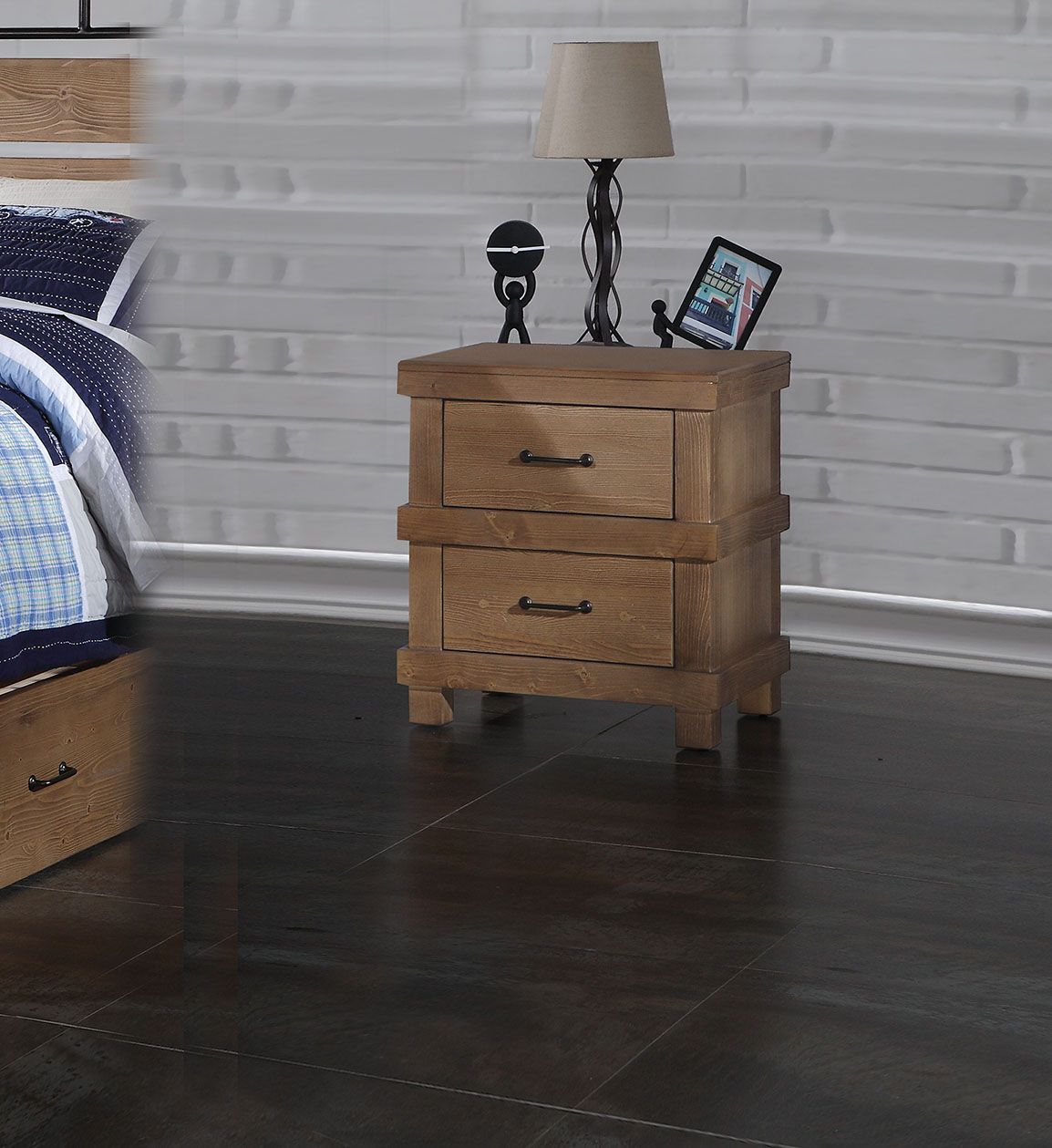 ACME Nightstands & Side Tables - ACME Adams Nightstand, Antique Oak