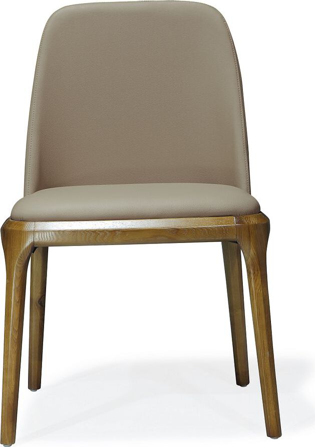 Manhattan Comfort Dining Chairs - Courding Dining Chair in Tan and Walnut